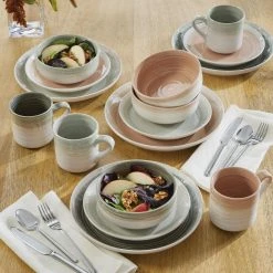 Hearth 16-Piece Casual Seafoam Ceramic Dinnerware Set (Service for 4) by BAUM 9 Hearth 16-Piece Casual Seafoam Ceramic Dinnerware Set (Service for 4) by BAUM -Dinnerware Shop seafoam baum dinnerware sets hea16sf 1d 1000