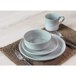 Hearth 16-Piece Casual Seafoam Ceramic Dinnerware Set (Service for 4) by BAUM 11 Hearth 16-Piece Casual Seafoam Ceramic Dinnerware Set (Service for 4) by BAUM -Dinnerware Shop seafoam baum dinnerware sets hea16sf 31 1000