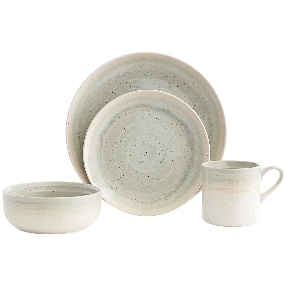 Hearth 16-Piece Casual Seafoam Ceramic Dinnerware Set (Service for 4) by BAUM 3 Hearth 16-Piece Casual Seafoam Ceramic Dinnerware Set (Service for 4) by BAUM