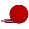Solid Red 12.5 in. Enamelware Round Chargers (Set of 2) by Golden Rabbit -Dinnerware Shop solid red golden rabbit dinner plates rr26s2 64 1000