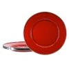 Solid Red 8.5 in. Enamelware Round Sandwich Plates (Set of 4) by Golden Rabbit -Dinnerware Shop solid red golden rabbit salad plates dessert plates rr11s4 64 1000