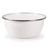 Solid White 3-cup Enamelware Salad Bowl Set of 4 by Golden Rabbit -Dinnerware Shop solid white golden rabbit bowls ww61s4 64 1000