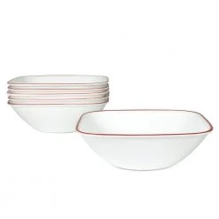 Square 22-Oz Cereal and Soup Bowls Splendor (Set of 6) by Corelle