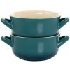 30 fl.oz Gradient Teal Stoneware 2 Piece Soup Bowl Set with Handles in Gradient Teal by Crock-Pot -Dinnerware Shop teal crock pot bowls 985118004m 64 1000