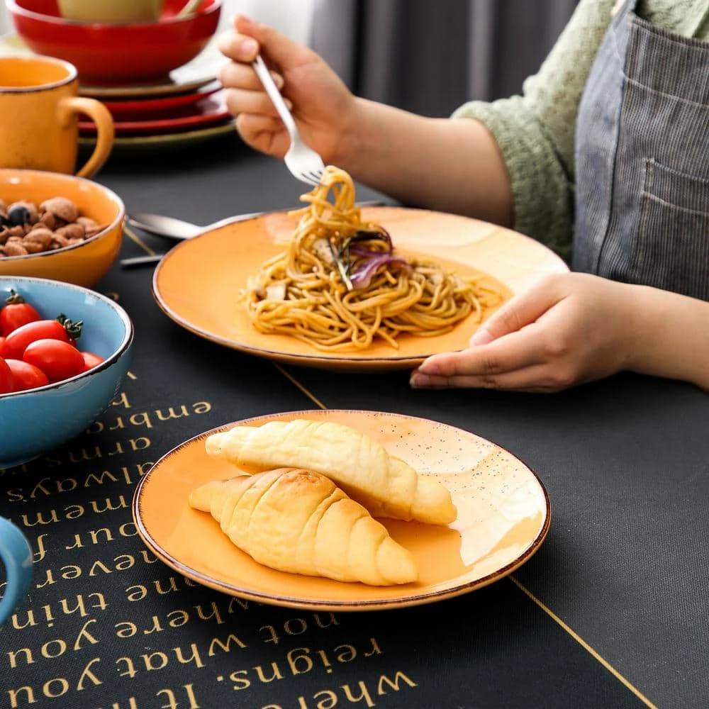 Navia Tropical Multi-colors 32-Piece Stoneware Dinnerware Sets with Dinner, Dessert Plate, Bowl, Mug (Service for 8) by vancasso 6 Navia Tropical Multi-colors 32-Piece Stoneware Dinnerware Sets with Dinner, Dessert Plate, Bowl, Mug (Service for 8) by vancasso - Image 4