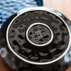 Starry 11 in. Blue Stoneware Glaze Dinner Plate (Set of 4) by vancasso -Dinnerware Shop vc starry b sdp vancasso dinner plates vc starry b sdp 76 1000