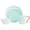 Ocean Sunrise 16-Piece Coastal White Ceramic Dinnerware Set (Service for 4) by BAUM 2 Ocean Sunrise 16-Piece Coastal White Ceramic Dinnerware Set (Service for 4) by BAUM -Dinnerware Shop white baum dinnerware sets ocean16 64 1000