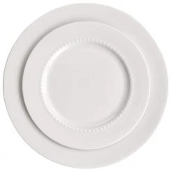 Embossed Bone China 16-Piece Double Bowl Dinnerware Set in White by GIBSON ELITE -Dinnerware Shop white dinnerware sets 985118038m 4f 1000