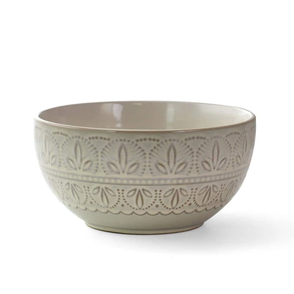 16-Piece Modern White Lace Stoneware Dinnerware Set (Service for 4) by Elama 7 16-Piece Modern White Lace Stoneware Dinnerware Set (Service for 4) by Elama - Image 5