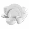 16-Piece Cara White Porcelain Dinnerware Set (Service for 4) by Elama -Dinnerware Shop white elama dinnerware sets 985114762m 64 1000