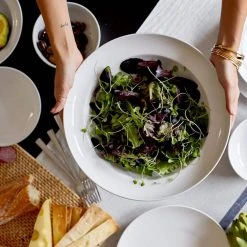 33.8 fl. oz. White Essential Pasta Bowls and Serve Set by Euro Ceramica -Dinnerware Shop white euro ceramica bowls wht 86001 1f 1000