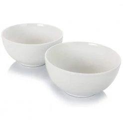 7 in. x 3.25 in. White Bistro Bowl (Set of 2) by GIBSON HOME