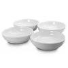 Extra Wide 8.5 in. White Dinner and Serving Bowl (Set of 4) by Gibson Home