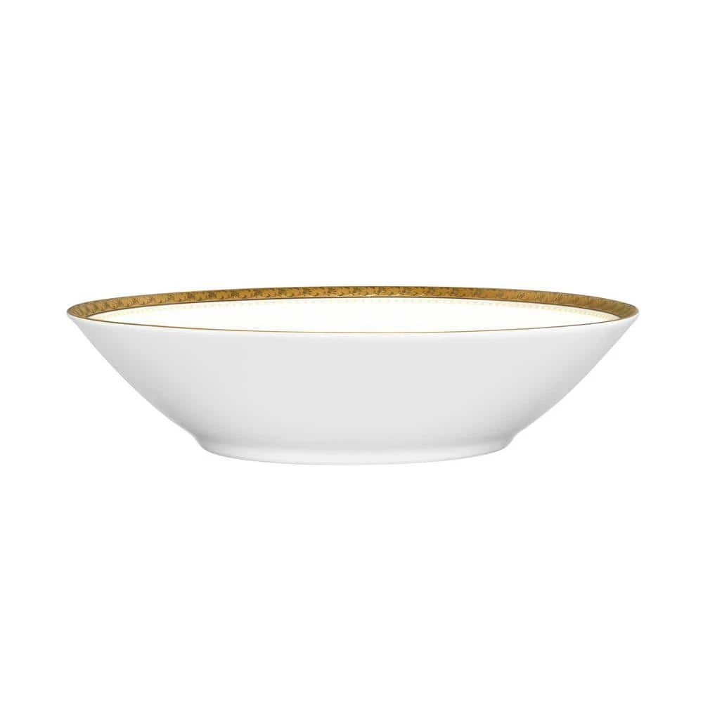 Charlotta Gold/White Porcelain Fruit Bowls (Set of 4) 5-1/2 in., 4 oz. by Noritake 4 Charlotta Gold/White Porcelain Fruit Bowls (Set of 4) 5-1/2 in., 4 oz. by Noritake - Image 2
