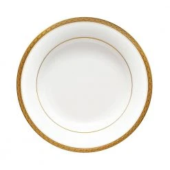 Charlotta Gold/White Porcelain Rim Soup Bowls (Set of 4) 9 in., 27 oz. by Noritake -Dinnerware Shop white gold noritake bowls 1716 591d 4f 1000