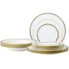 Haku 12-Piece Dinnerware Set (Service for 4) by Noritake 2 Haku 12-Piece Dinnerware Set (Service for 4) by Noritake -Dinnerware Shop white gold noritake dinnerware sets 4959 12h 64 1000