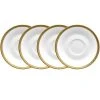 Charlotta Gold/White Porcelain Saucers (Set of 4) 6 in. by Noritake 2 Charlotta Gold/White Porcelain Saucers (Set of 4) 6 in. by Noritake -Dinnerware Shop white gold noritake salad plates dessert plates 1716 403d 64 1000