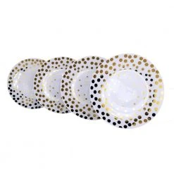 Echo Gold Salad Accent Plate (Set of 4) by Euro Ceramica