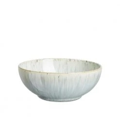 Halo Stoneware 20 oz. White/Grey Cereal Bowl by Denby
