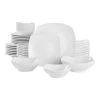 40-Piece Ceramic Soft Square Dinnerware Set in White (Service for 8) by Home Decorators Collection -Dinnerware Shop white home decorators collection dinnerware sets 116724 40r 64 1000