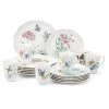 Butterfly Meadow 18-Piece Casual White Porcelain Dinnerware Set (Service for 6) by Lenox