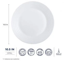 Harena White Dinner Plate Set (6-Piece) by Luminarc -Dinnerware Shop white luminarc dinner plates p2168 1f 1000