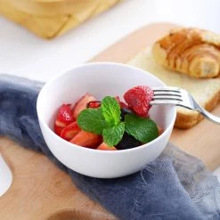 8-Piece 15 oz. White Porcelain Dinnerware Set 5 in. Cereal Bowls (Service for 8) by MALACASA -Dinnerware Shop white malacasa bowls regular 003 44 1000