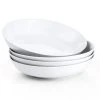 28 fl. oz. White Porcelain Pasta Bowl (Set of 4) by MALACASA -Dinnerware Shop white malacasa bowls regular pb8 4 64 1000