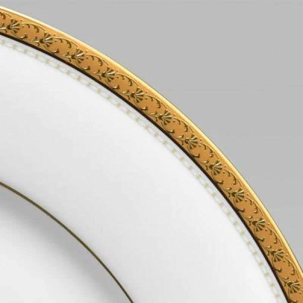 Charlotta Gold White Porcelain 60 Piece Dinnerware Set, Service for 12 by Noritake 7 Charlotta Gold White Porcelain 60 Piece Dinnerware Set, Service for 12 by Noritake - Image 5