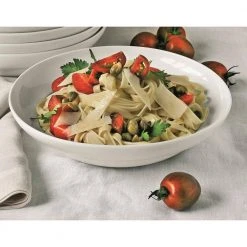 40 fl. oz. White Porcelain Pasta Bowls (Set of 4) by Over and Back -Dinnerware Shop white over and back bowls 810178 1f 1000