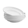 40 fl. oz. White Porcelain Pasta Bowls (Set of 4) by Over and Back