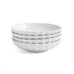 31 fl. oz. White Porcelain Bowl (Set of 4) by Over and Back -Dinnerware Shop white over and back bowls 928682 4f 1000
