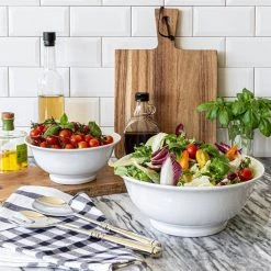 83.95 fl. oz. White Porcelain Footed Bowls (Set of 2) by Over and Back 12 83.95 fl. oz. White Porcelain Footed Bowls (Set of 2) by Over and Back -Dinnerware Shop white over and back bowls 934829 1f 1000