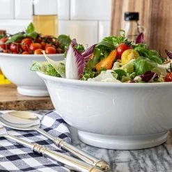 83.95 fl. oz. White Porcelain Footed Bowls (Set of 2) by Over and Back 15 83.95 fl. oz. White Porcelain Footed Bowls (Set of 2) by Over and Back -Dinnerware Shop white over and back bowls 934829 76 1000