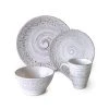 Allegra 16-Piece Casual White Stoneware Dinnerware Set (Service for 4) by Over and Back