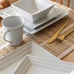 32-Piece White Porcelain Dinnerware Set (service for 8) by Over and Back -Dinnerware Shop white over and back dinnerware sets 933938 76 1000