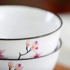 17 fl. oz. Porcelain 5-Piece White Cherry Blossoms Rice Fruit Bowls Japanese Soup Bowl by Panbado 16 17 fl. oz. Porcelain 5-Piece White Cherry Blossoms Rice Fruit Bowls Japanese Soup Bowl by Panbado -Dinnerware Shop white panbado bowls js bowl 001 76 1000