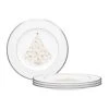 Palace Christmas 8.5 in. Platinum White Bone Set of 4 Holiday Accent Plates by Noritake -Dinnerware Shop white platinum noritake salad plates dessert plates 4781 501d 64 1000