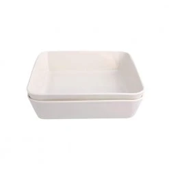 Cortot 2 Piece White Porcelain Salad Bowl Set by Porland