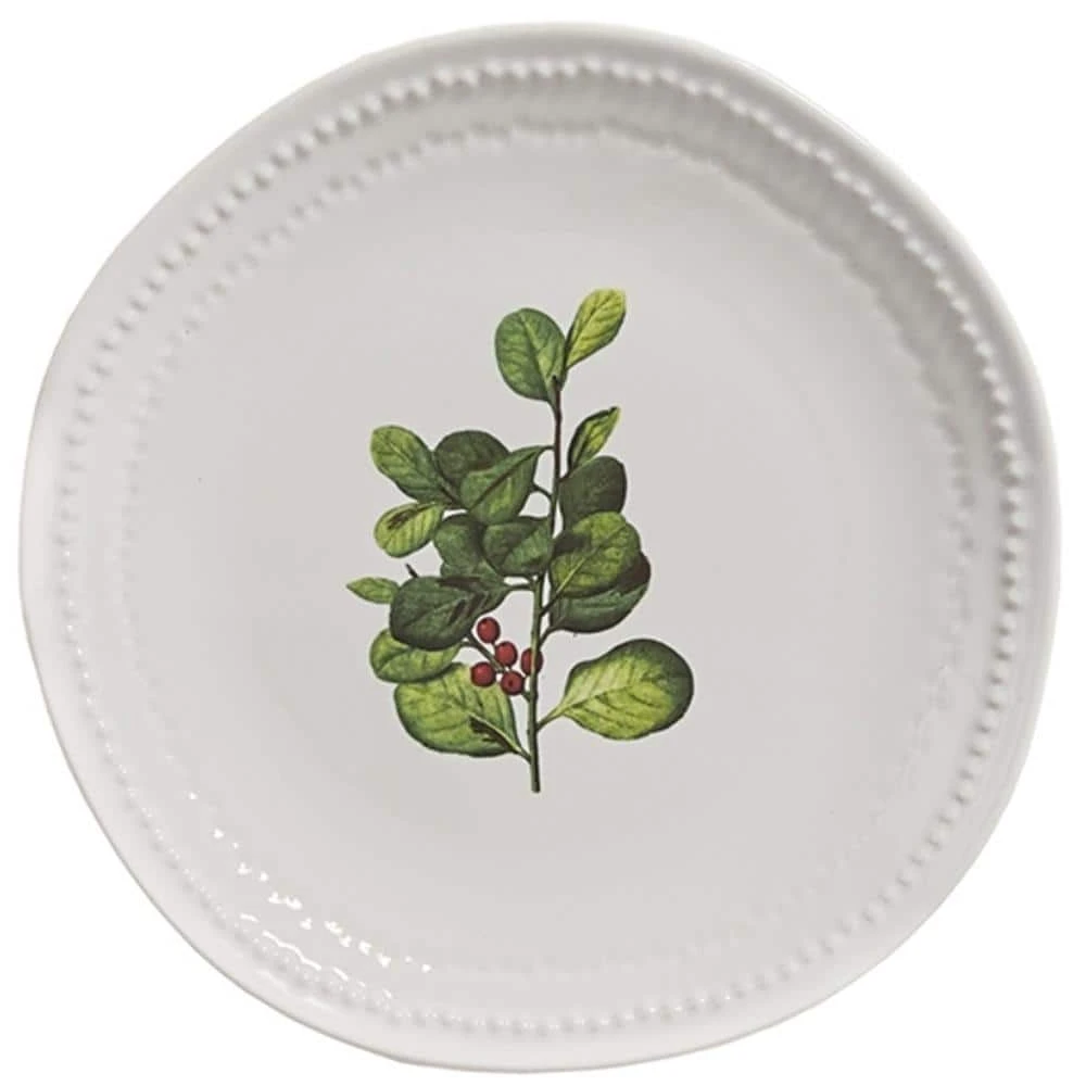 Mistletoe White Plate (Set of 4) by Split P 4 Mistletoe White Plate (Set of 4) by Split P - Image 2