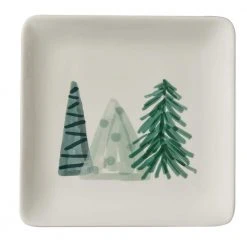 Handpainted Holiday White Salad Plate (Set of 4) by Split P