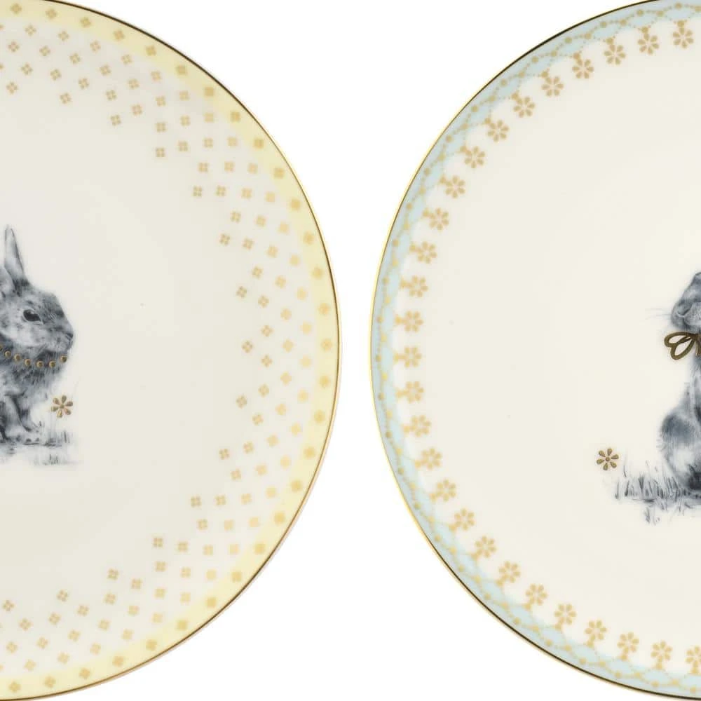 Meadow Lane White Porcelain Dessert Plates (Set of 4) by SPODE 4 Meadow Lane White Porcelain Dessert Plates (Set of 4) by SPODE - Image 2