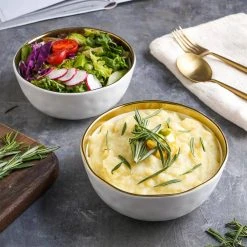 32-Piece Dishes for 8-Gold and White Florian Modern Porcelain Dish Set by STONE LAIN -Dinnerware Shop white stone lain dinnerware sets blb0454 b020002 1f 1000