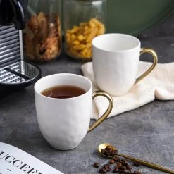 32-Piece Dishes for 8-Gold and White Florian Modern Porcelain Dish Set by STONE LAIN -Dinnerware Shop white stone lain dinnerware sets blb0454 b020002 fa 1000