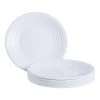 Taryn Melamine Salad Plates in Ribbed Solid White (Set of 6) by StyleWell 2 Taryn Melamine Salad Plates in Ribbed Solid White (Set of 6) by StyleWell -Dinnerware Shop white stylewell salad plates dessert plates ff5879wht 64 1000