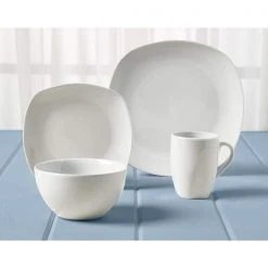 16-Piece Casual White Ceramic Dinnerware Set (Service for 4) by Tabletops Gallery 23 16-Piece Casual White Ceramic Dinnerware Set (Service for 4) by Tabletops Gallery -Dinnerware Shop white tabletops gallery dinnerware sets ttu u3660 ec 31 1000