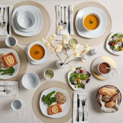 16-Piece Casual White Ceramic Dinnerware Set (Service for 4) by Tabletops Gallery 21 16-Piece Casual White Ceramic Dinnerware Set (Service for 4) by Tabletops Gallery -Dinnerware Shop white tabletops gallery dinnerware sets ttu u3660 ec 76 1000