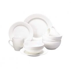 Basic White Stoneware Dinner Plate (Set Of 8) by THOMSON POTTERY -Dinnerware Shop white thomson pottery dinner plates 201355 31 1000