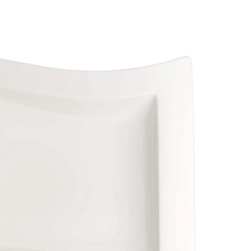 New Wave White Porcelain Gourmet Plate by Villeroy & Boch 4 New Wave White Porcelain Gourmet Plate by Villeroy & Boch - Image 2