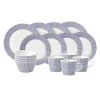 Pacific Dots 16-Piece Blue and White Porcelain Dinnerware Set (Service for 4) by Royal Doulton -Dinnerware Shop white with navy blue pattern royal doulton dinnerware sets 40009464 64 1000